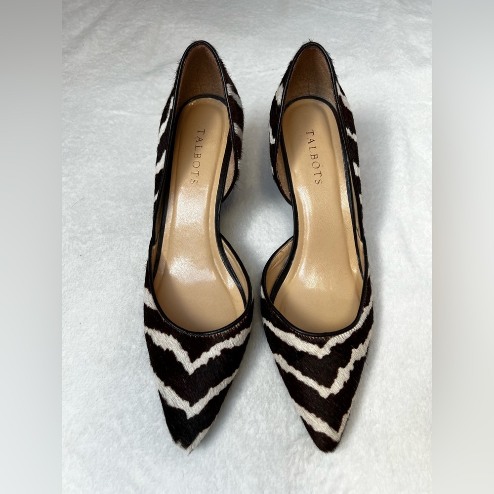 Talbots heels size 9.5 faux Zebra